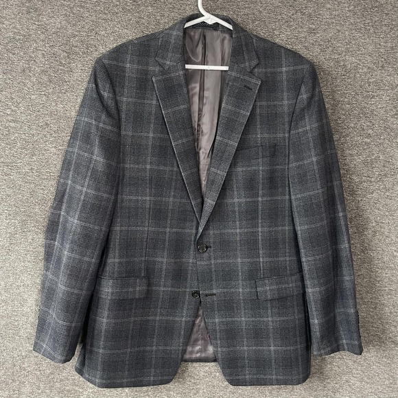 Lauren Ralph Lauren Other - Lauren Ralph Lauren Blazer Mens 42L Gray Plaid Wool Stretch Sport Coat Jacket